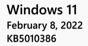 Windows11Update(2月8日分) KB5010386:22000.493 の情報を日本語化して見てみるだけ